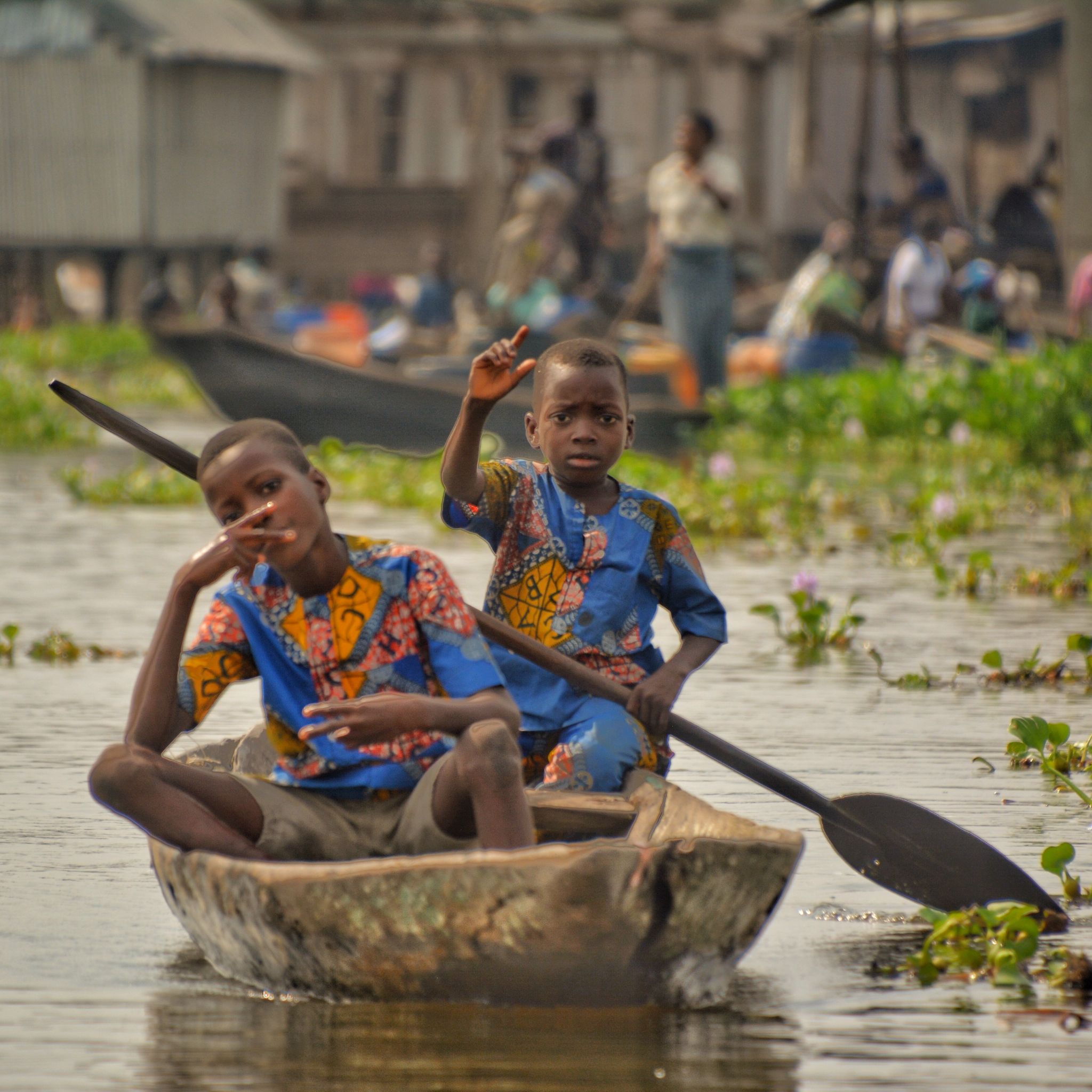 Canoe in Ganvie, Benin